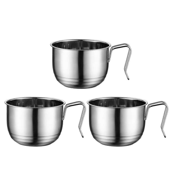 Vaskesi i rustfrit stål med håndtag til køkkenbrug 3pcs