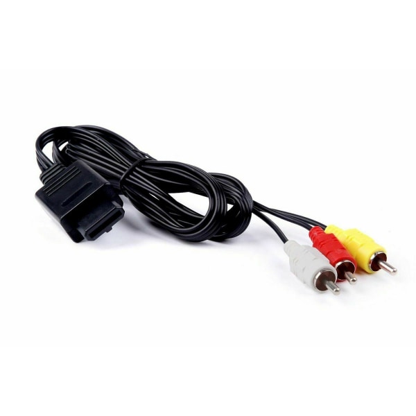 Kabel för Nintendo 64 N64 SNES GameCube Konsol AV RCA Video Audio Lead Scart Black