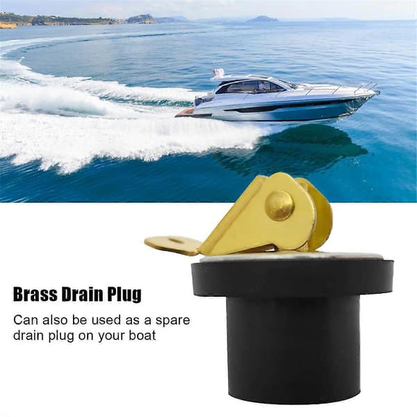 Marine afløbsplugger til både Snap Handle afløbsplugg til båd Messing båd afløbsplugg VVS-fittings (7/8 tommer) As Shown