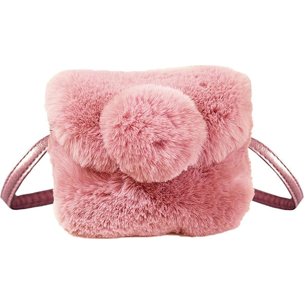 Liten plysjveske, minivesker for prinsesser, for barn 1 til 3 år, rommer nøkler, servietter, masker, kort