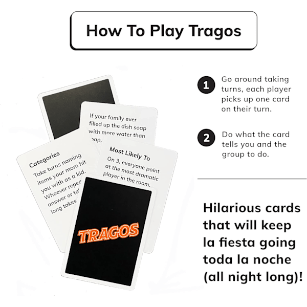 Tragos Original Game for Latinos - Relatable Hilarious Cultural