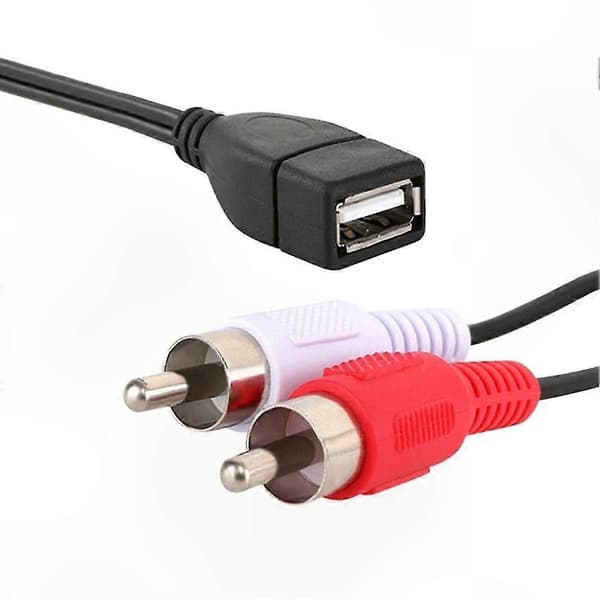 1,5 m USB A hun til 2 RCA han AV-kabel