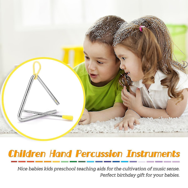11-delad Handpercussioninstrumentuppsättning för barn, bärbar, mångfärgad, musikutbildning för barn
