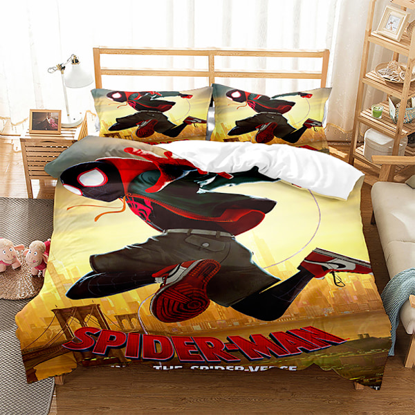 Spiderman 3D digitaltrykk tredelt sengetøysett - dynetrekk, laken og putevar