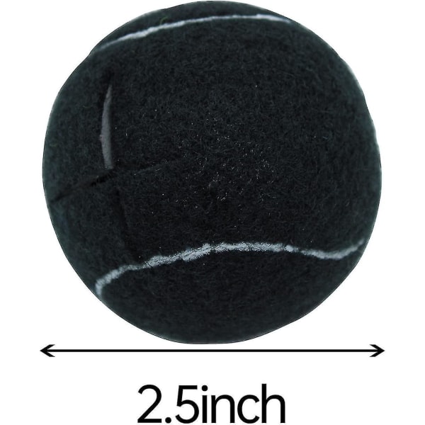 4 st förskurna tennisbollar för möbelben och golvskydd, kraftiga långvariga glidbeläggningar av filtdyna Black