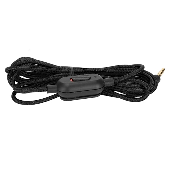 Gaming Headset Kabel Vævet Høretelefonledning Med Lydstyrkekontrol Og Lydløs-knap Til Logitech G Pro G Pro X G433 G233 Black
