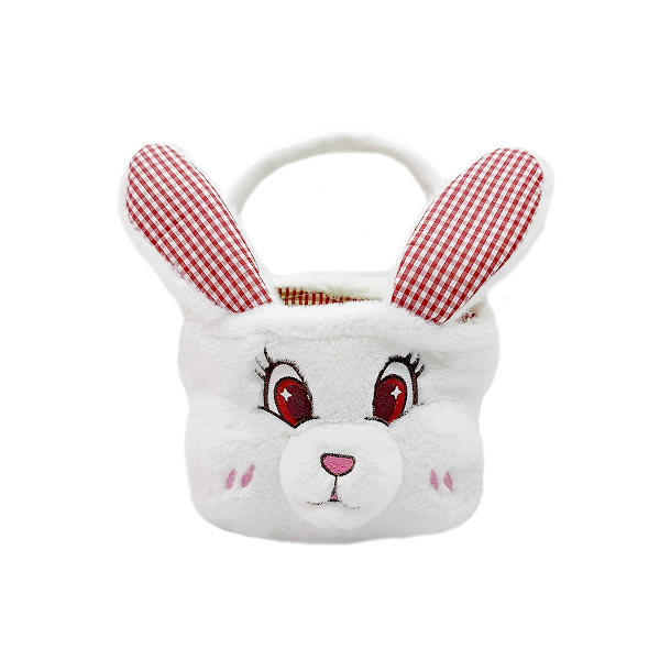 Påskkorg i plysch med ko White rabbit