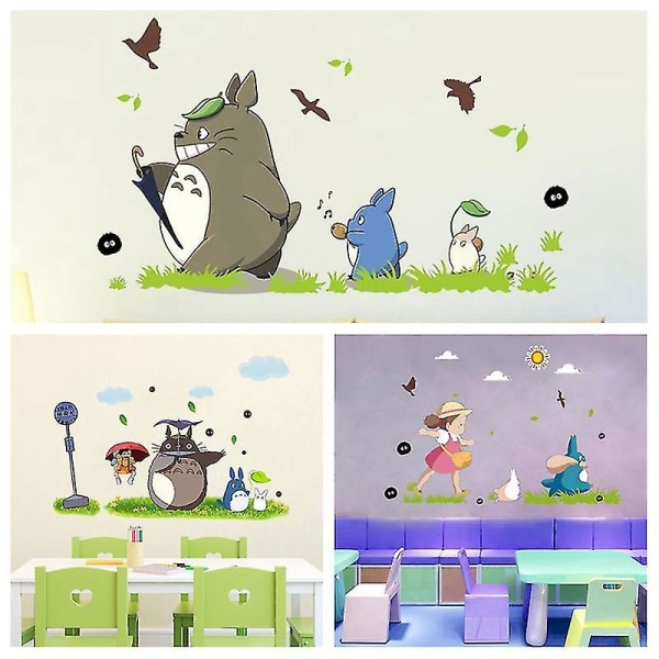 Tecknad Animation Vinyl Totoro Väggdekor Dekoration Bakgrundsbilder