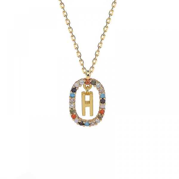 Halsband för kvinnor, flickor guldpläterat brev halsband hänge med bokstaven H Smycken present fru årsdagen födelsedag