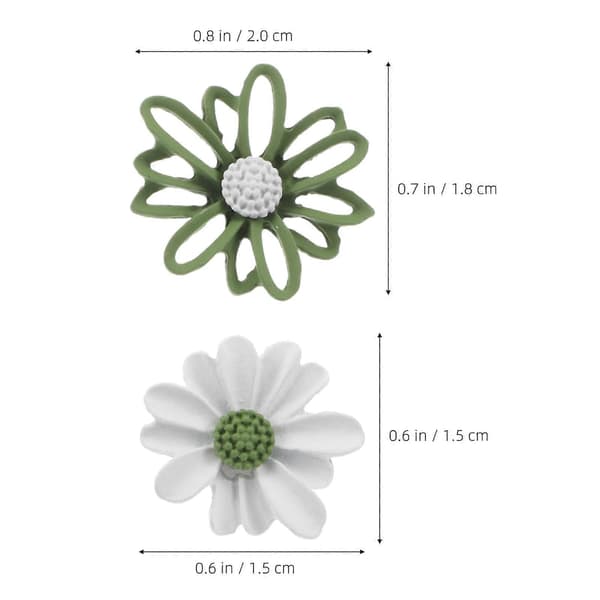Resin Daisy Studs Boho Daisy Blomsterøreringe til kvinder 1 par minimalistisk stil