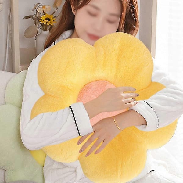 Blomsterpute Søte puter Sittepute Blomsterpute yellow