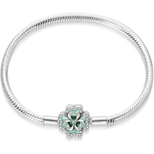 925 Sterling Sølv Slankekjede Armbånd for Kvinner Sølv Armbånd Egnet for Alle Charms Perler