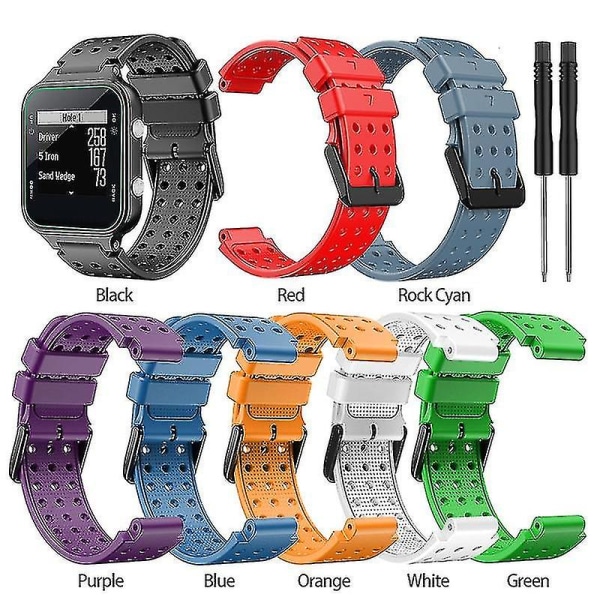 Rem för Garmin Approach S20 Monokrom Klockarmband För Garmin Approach S20 Silikonersättning Modehandledsband För Garmin as show 7