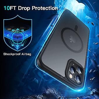Strong Magnetic Case for iPhone 11 Pro [MagSafe Compatible] Protective Shockproof Case Cover for iPhone 11 Pro 5.8\" (Black)