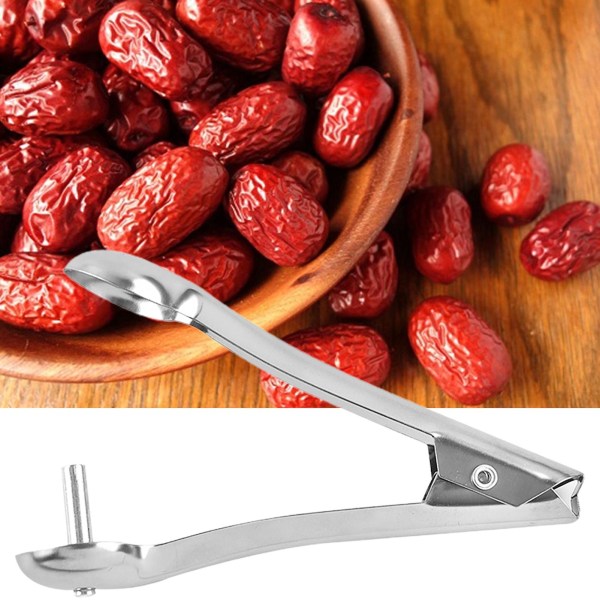 2 stk Cherry Pitter Tools Food Grade Gjenbrukbar polert overflate Ergonomisk håndtak Rustfritt rustfritt stål multifunksjonsfjernere for fruktgroper Kirsebærkjerne