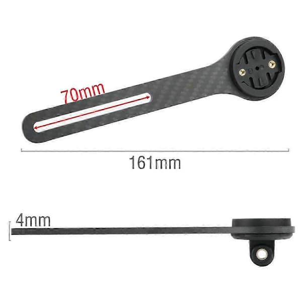 Kulfiber Cykelcomputerholder til Garmin Bryton Modeller Black