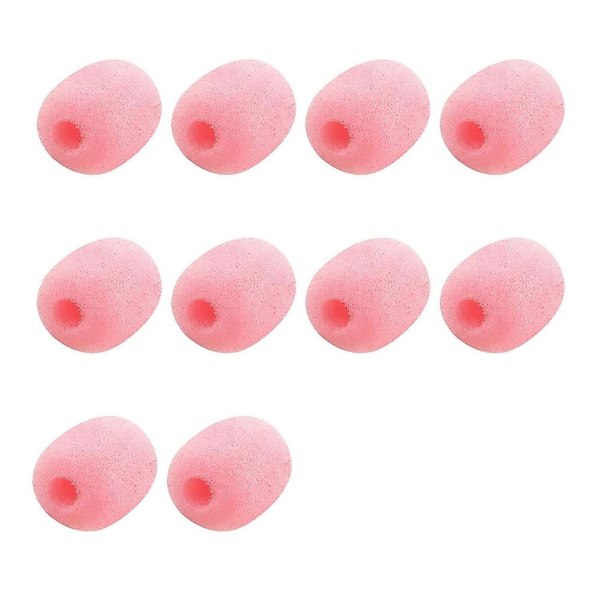10-pakks vindskjerm for lavaliermikrofon, miniskumdeksel for mikrofon pink