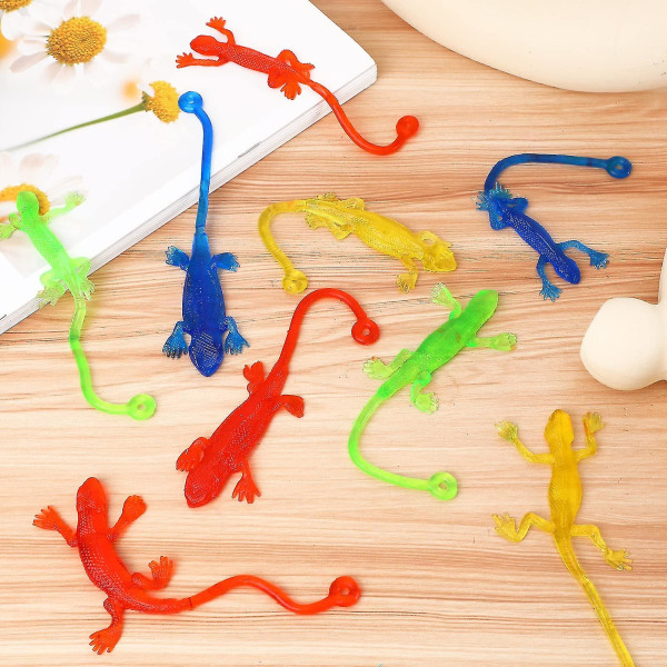 20 stk Sticky Toy Super Stretchy Lizard Legetøj Sticky Hands For Kids Tilfældig farve