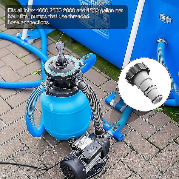 Kappaleet allasletkun sovitin, allasliitin, Intex uima-allas sovitin, korvaava letkun sovitin pumpuille, joissa on sisäkierre 1,5 ja 1,25 liitännälle