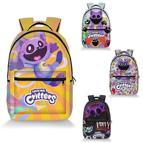 Poppy's Playtime Chapter 3 Smiling Critters Tryckt Ryggsäck Student Polyester Tecknad Barnryggsäck Style 7