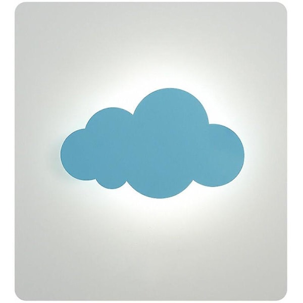 Wall Light Cloud Light Indoor Modern Wall Sconce Acrylic Shade with Built-in LED Lamps for Kids Bedroom White Light Blue