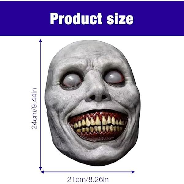 Halloween-naamio, Pelottava Naamio Aikuisten, Pelottava Halloween-naamio, Halloween-koristeet Kauhu Paha Kasvot Puolue Cosplay Cosplay Puolue Lahja Valkoinen