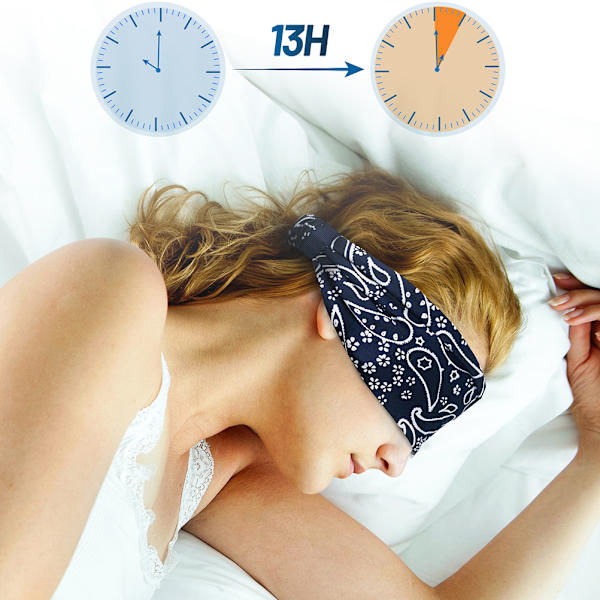 Bluetooth pannband sovmask hörlurar trådlösa musik pannband hörlurar med HD-högtalare för sidosovare träning jogging yoga presenter