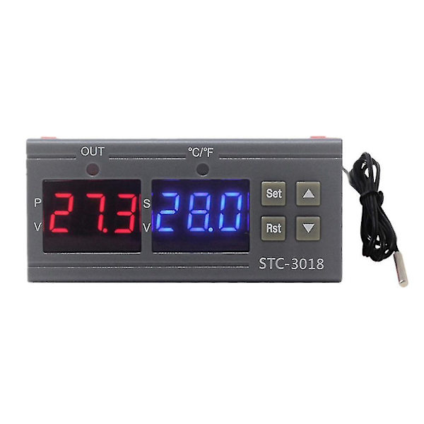 Stc-3018 Digital Temperaturregulator Intelligent Ntc Sensor Temp Control Termostat Til Fryser Køleskab Udklækning