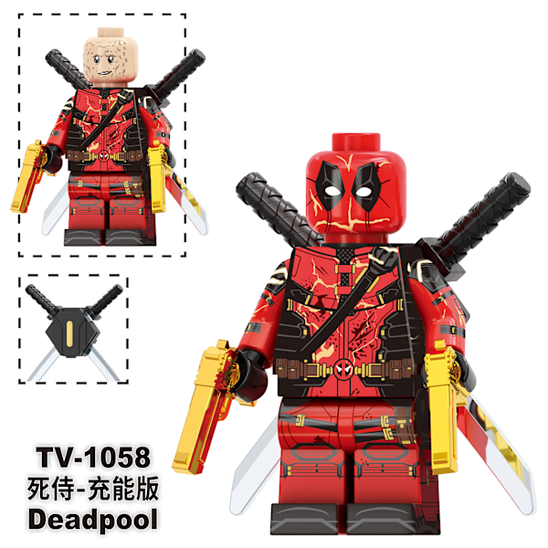 TV6207 Super Hero TV-sarjan Punainen Deadpool Huang Ganglang Kootut Rakennuspalikat Minifiguurit Lasten Leikkikalut Koristeet