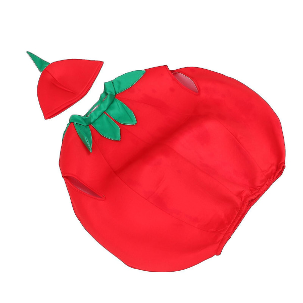 1 set Tomato Performance Kostymer Kläder och hatt tyg outfit (110-120cm) L