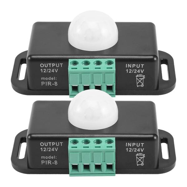 12V 24V PIR-sensor LED för LED-stripsljus, 2-pack