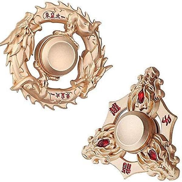 Fidget Spinnere Gull Drage Metall Gold