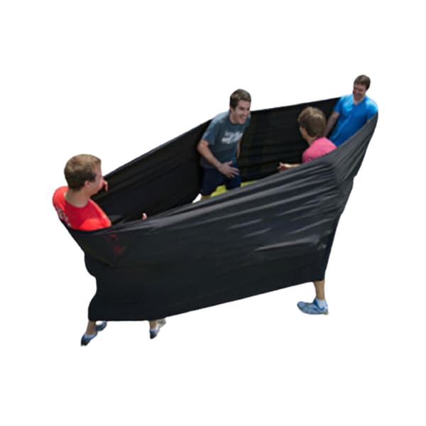 Elastiskt träningsband för teambuilding-spel och aktiviteter – hög elasticitet, stor kompression Black Circumference 600*75CM