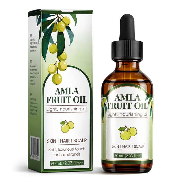 Amla Fruktolja, vårdar hårbotten och hud, lättviktsformula 60ml 3pcs
