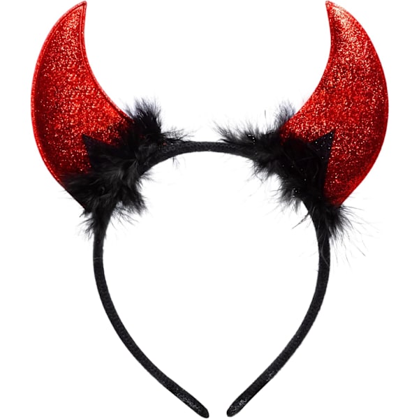 Halloween Djevelhorn Hodebånd Demon Horn Hodeplagg Rød Djevelhorn Rød Djevel Kostyme Tilbehør for Barn Kvinner Menn Halloween Fest