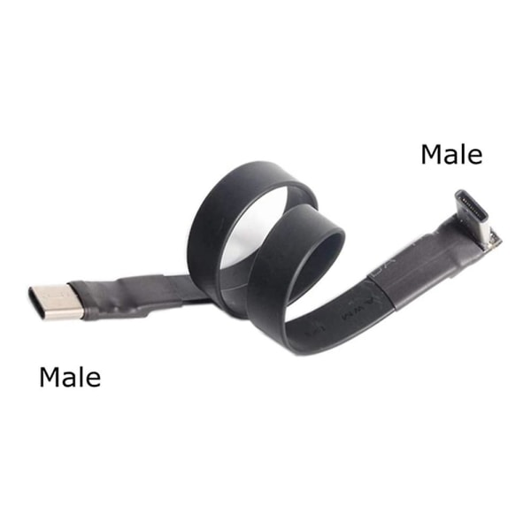 Usb 3.1 Type C - Type C -jatkokaapeli 90 asteen sovitin Fpc Fpv -nauha litteä Usb C -kaapeli 3a 10gbp