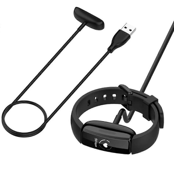 2021 Ny 100 cm erstatnings-USB-ladekabel for Fitbit Inspire 2 helse- og treningstracker smartklokke armbåndlader tilbehør 30cm