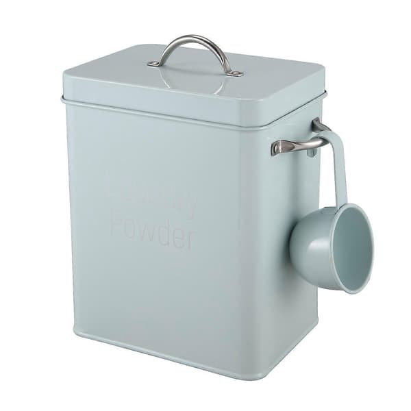 5L Beautiful Laundry Detergent Storage Box with Scoop Green