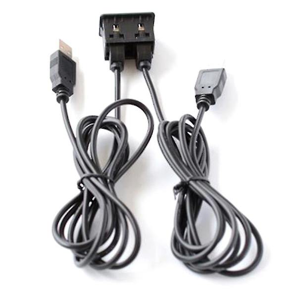 150cm Bilskärm Infälld Montering Två Usb-Port Panel Auto Båt Dubbel Usb Förlängningskabel