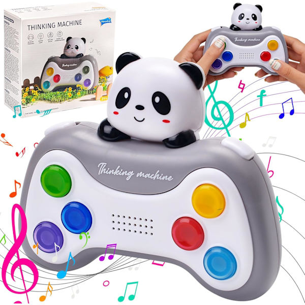 Pop Game Sensoriska Fidget-leksaker för barn, Pop It Game Light Up Fidget Toy Pattern Popping Game Quick Push Game Console Rolig Present
