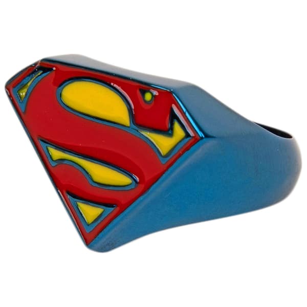 Superman Symbol Blå Power Ring Blue Size 10