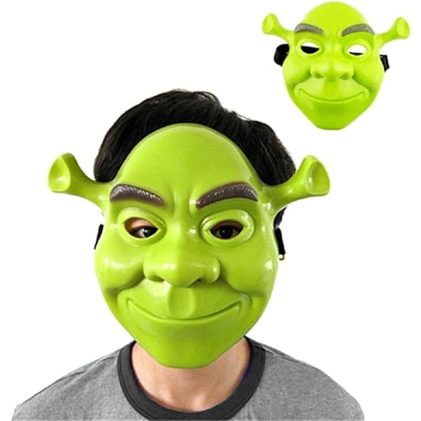Puku naamio - naamiointi - karnevaali - halloween - Shrek vihreä väri - aikuiset - unisex - nainen - mies - pojat - lahjaidea jouluun ja syntymäpäiville