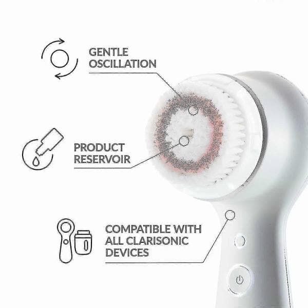 4 stk Clarisonic erstatningsbørstehode dype porer delikat sensitiv kashmir