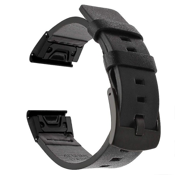 Aidosta nahasta valmistettu watch ranneke nopeasti irrotettava ranneke Garmin Fenix ​​6/6x/6s Kitille Black Fenix6X