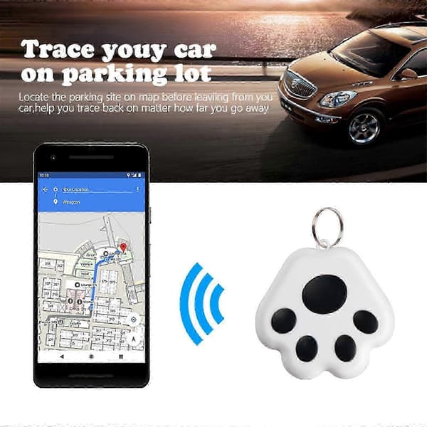 GPS-tracker til kæledyr - Mini vandtæt sporingsenhed til katte og hunde, forebygger tab grey