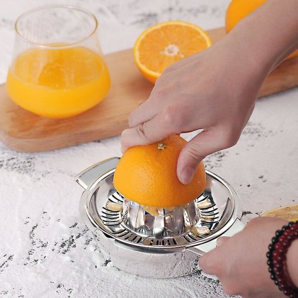 Bærbar citronappelsin manuel frugtsaftpresser - 304 rustfrit stål juicer