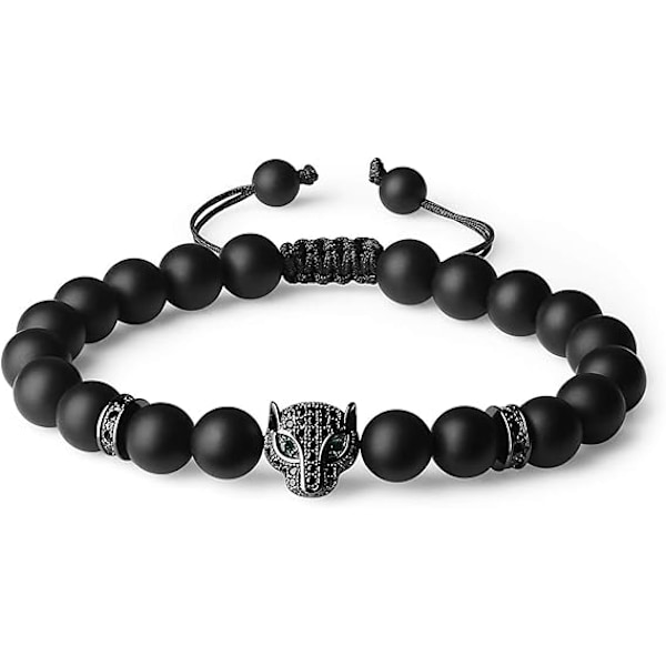 COA Stone Beaded Leopard Bracelet for Men Women