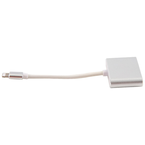 Konverter til interface til -kompatibel adapter Telefon til -kompatibel HD Samme skærmforbindelseskabel Silver