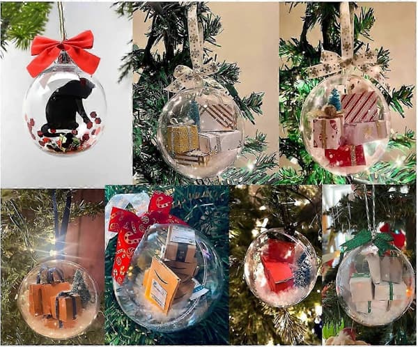 Minipaket Minilåda Prydnadsgranransoner Klara Prydnader 8cm Julgransransoner Kulor för JulransonerG