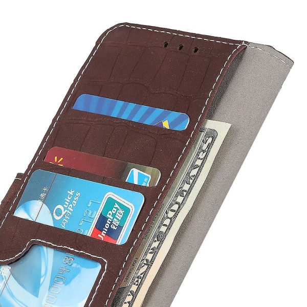 For Nokia C12 4G/C12 Pro/C12 Plus ridsefast PU læder pung etui stand flip telefon cover Brown